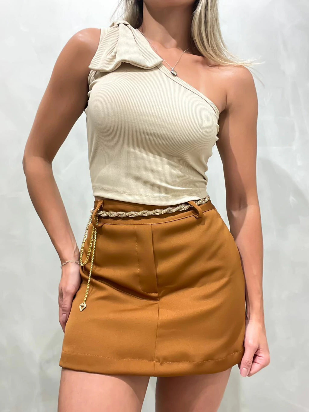 Short Saia Feminino Alfaiataria Livia Ref. 1367. FRETE GRÁTIS