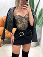 Short Saia Feminino em Neoprene Com Fivela Tamara Ref. 1389. FRETE GRÁTIS