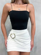 Short Saia Feminino em Neoprene Com Fivela Tamara Ref. 1389. FRETE GRÁTIS