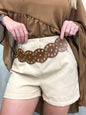 Shorts Feminino em Alfaiataria Zara com Cinto Removível Boho Chic Layla Frete Grátis.