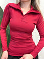 Blusa Feminina em Ribana Gola Polo Manga Longa Joana Frete Grátis.