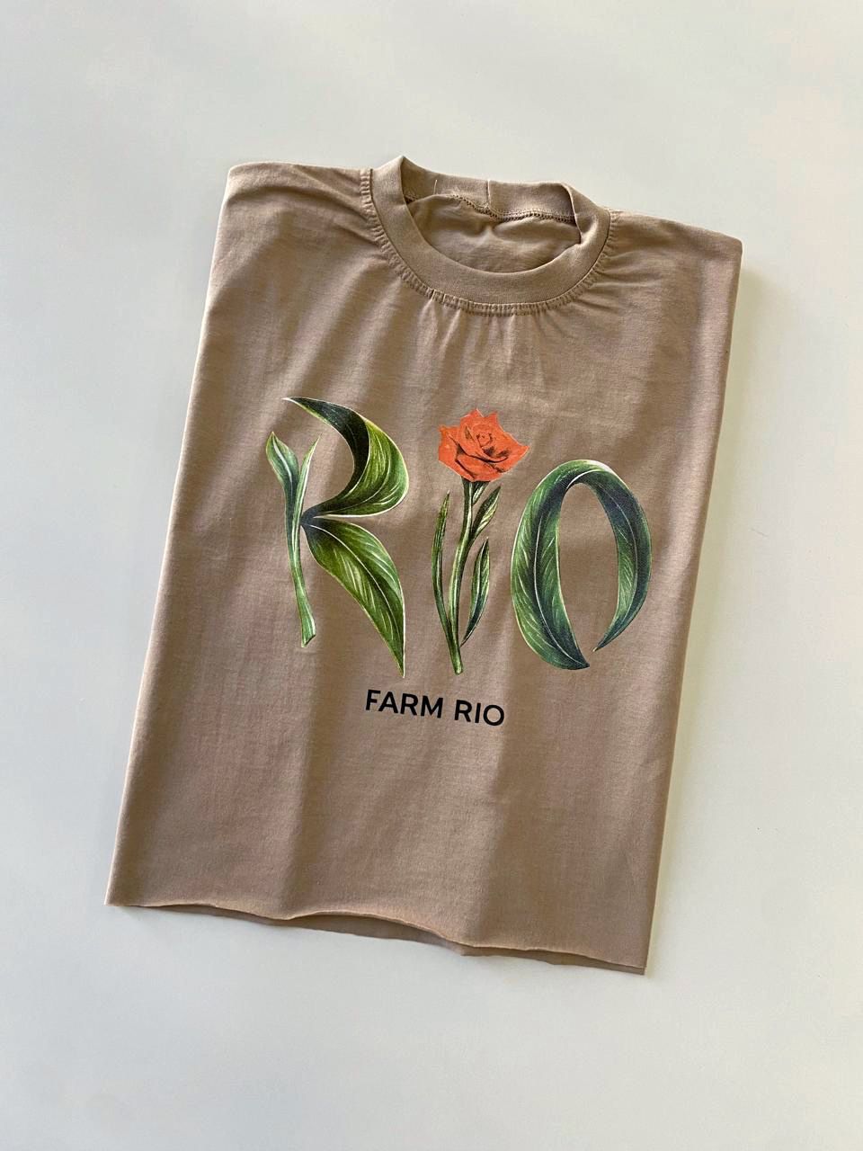 Cropped T-Shirt Oversized Estampada Rio Ref. 909. FRETE GRÁTIS