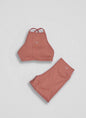 Conjunto feminino fitness na poliamida com bojo removivel e costa aberta Lara. FRETE GRÁTIS