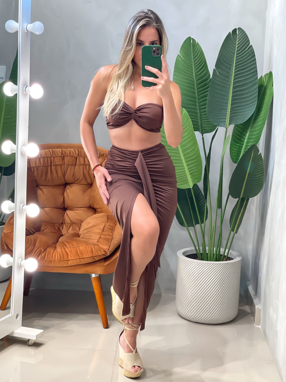 Body em Poliamida de Alça Cruzada Plissado com Fivela Camile Ref. 1837.