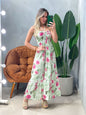 Vestido Feminino Midi Frente Única Estampa 3D Marcela Ref.1878. FRETE GRÁTIS